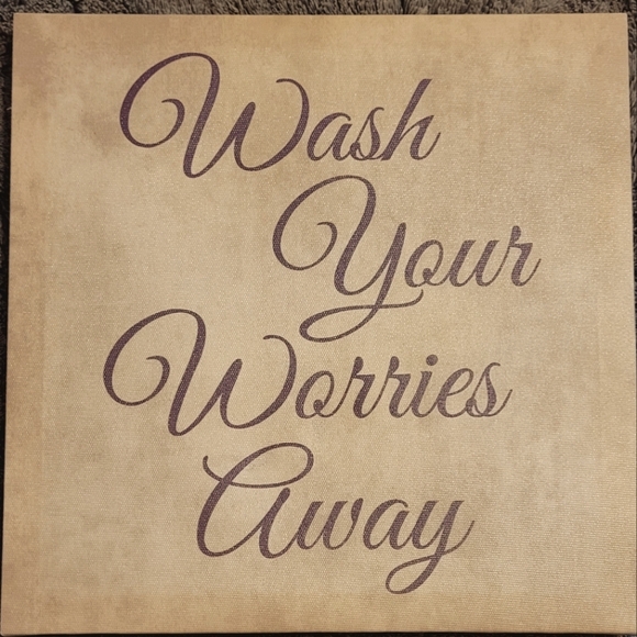 Wash Your Worries Away/Wash Soak Relax Home Decor Canvas Photos Set - Picture 1 of 2